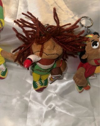 Tris portachiavi peluche Rastaman vintage