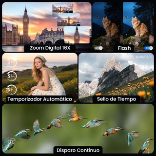 SIN ABRIR Cámara Digital 4K 64MP con WiFi