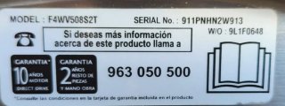Panel mandos LG F4WV508S2T