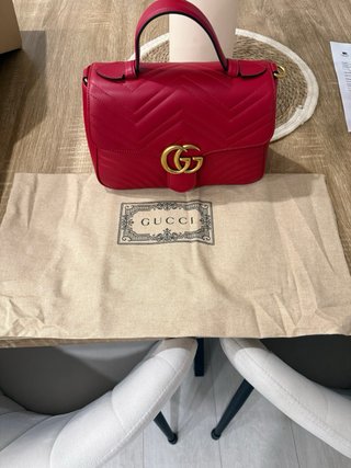 Borsa Gucci GG Marmont Small Top Handle Rosso NUOVA