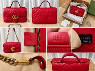 Borsa Gucci GG Marmont Small Top Handle Rosso NUOVA