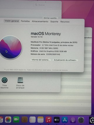 MacBook Apple Gris/Plateado