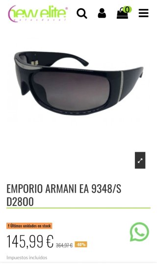 Gafas de Sol Emporio Armani Negras/Grises