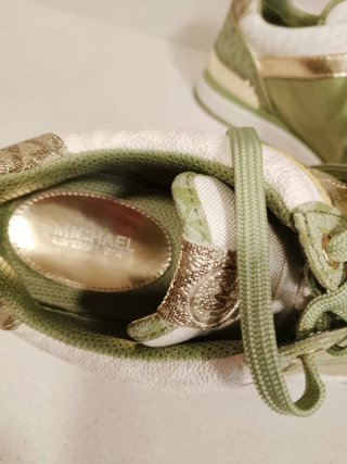 Zapatillas Michael Kors Verdes y Doradas