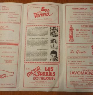 Cartel Corrida de Toros Zaragoza 1994