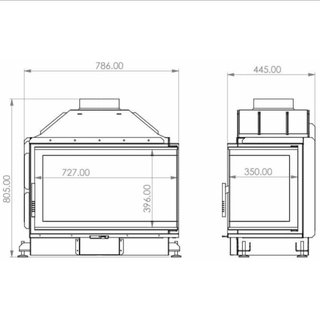A.Caminetti Quattro 70 (12 kW) - Chimenea de Leña