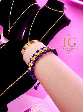 Pulsera Oro 18k Balines Diamantados