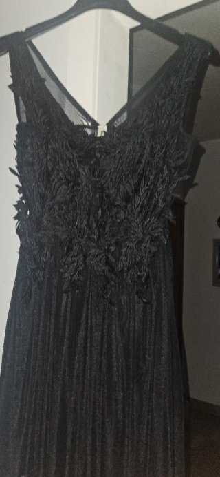 Abito elegante nero midi