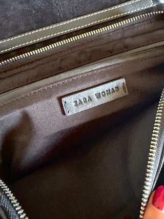 Bolso de piel tejido negro