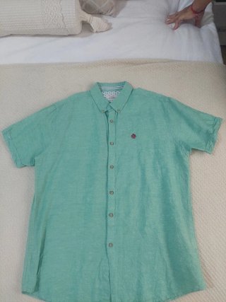 Camisa Hombre  T.XL. Tejido Lino.Actual,de lino