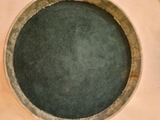 Scatola portagioielli lamina argento e pietra nera