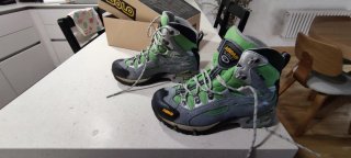 Botas Trekking Asolo Mujer Gris/Verde