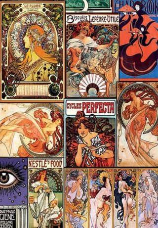 Puzzle 1000 pzs Collage Art Nouveau Mucha