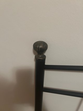 Cabecero de forja negro para cama de 135