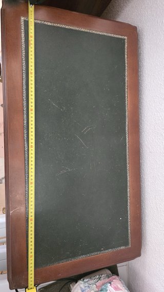 Escritorio clásico madera y cuero