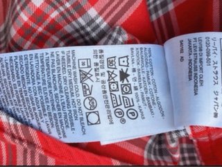 Camisa Levi's cuadros roja talla XS-M