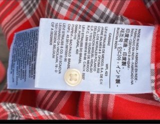Camisa Levi's cuadros roja talla XS-M