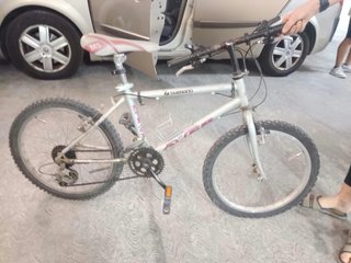 Bicicleta infantil plateada