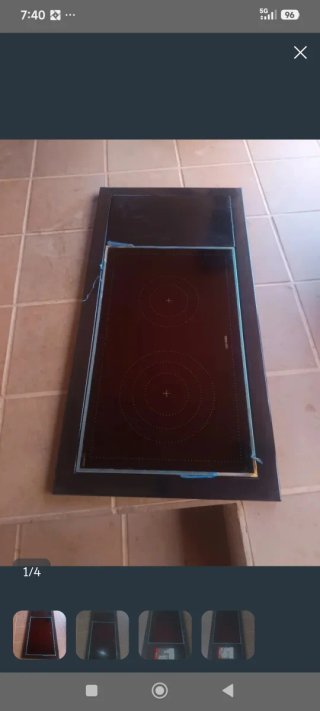 Placa vitrocerámica cocina leña
