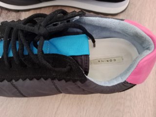 Zapatillas Corina grises y rosas