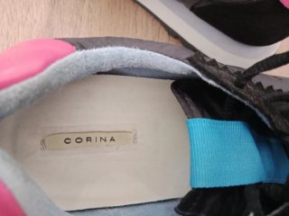 Zapatillas Corina grises y rosas