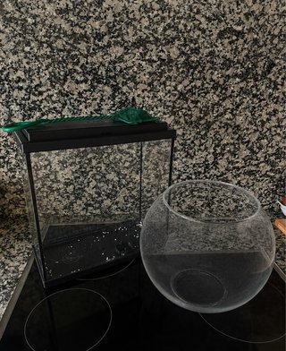 2 Peceras de cristal y plástico x 20 euros