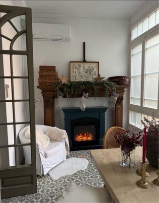 Chimenea eléctrica decorativa "Magna" Turquesa -