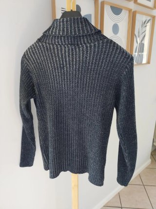 Maglione FACIT anni 2000 blu con zip