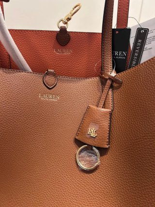 Borsa Ralph Lauren 2 in 1 Reversibile Arancione Ma