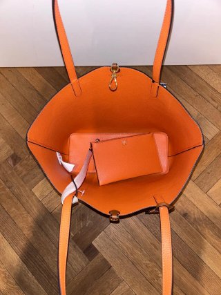 Borsa Ralph Lauren 2 in 1 Reversibile Arancione Ma