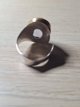 Anillo antiguo plata con piedra