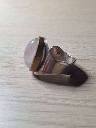 Anillo antiguo plata con piedra