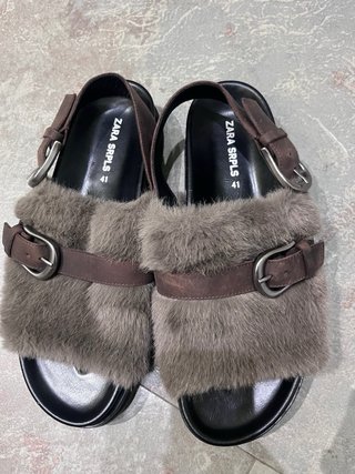 Espectaculares Sandalias Zara Piel N.41