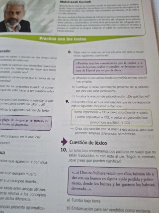 Lengua y Literatura 2 bachillerato