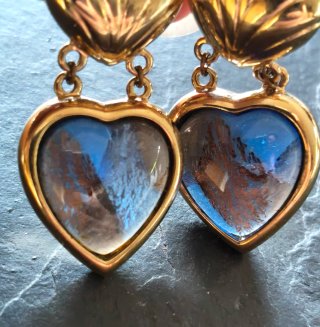 Pendientes Corazón colgante Vintage "Sabine"