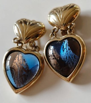 Pendientes Corazón colgante Vintage "Sabine"