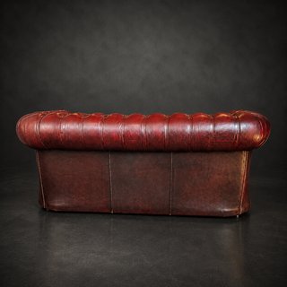 Sofá Chesterfield Piel Burdeos Oxblood