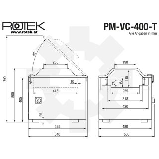 Envasadora Vacío Rotek 20m3/h