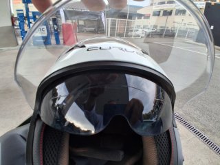 Casco Moto Jet Curve Visera Solar Ahumada