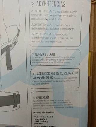 Portabebés Manduca Azul