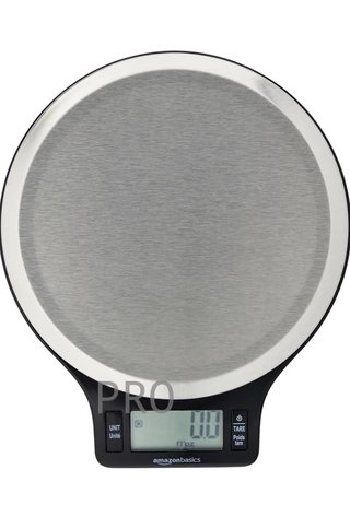 Báscula de Cocina Digital con Pantalla LCD Amazon Basics