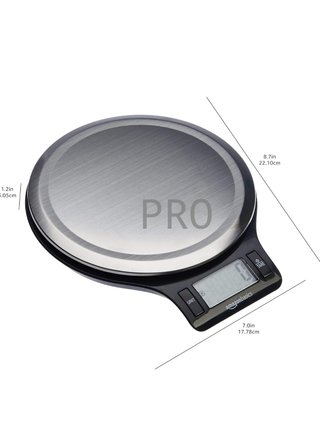 Báscula de Cocina Digital con Pantalla LCD Amazon Basics