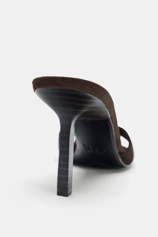 Sandalias tacón serraje Zara Talla 36