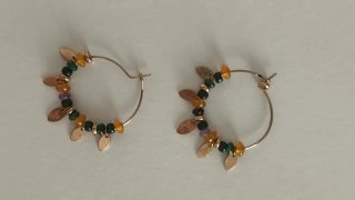 Pendientes de aro abalorios