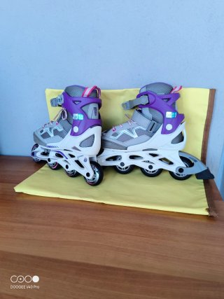 Roller Pattini Oxelo per ragazze viola e grigi