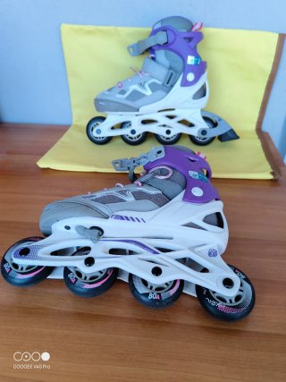 Roller Pattini Oxelo per ragazze viola e grigi