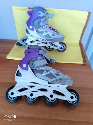 Roller Pattini Oxelo per ragazze viola e grigi