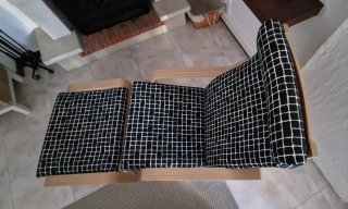 Poltrona e repousa-pés Ikea