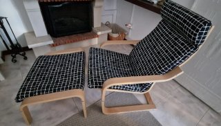 Poltrona e repousa-pés Ikea