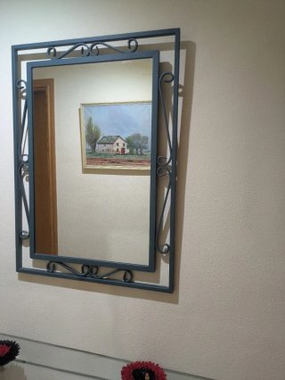 Mueble recibidor cristal y metal